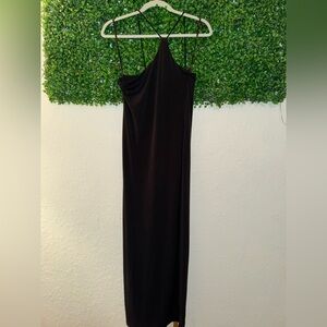 Black Maxi Halter Neck Dress